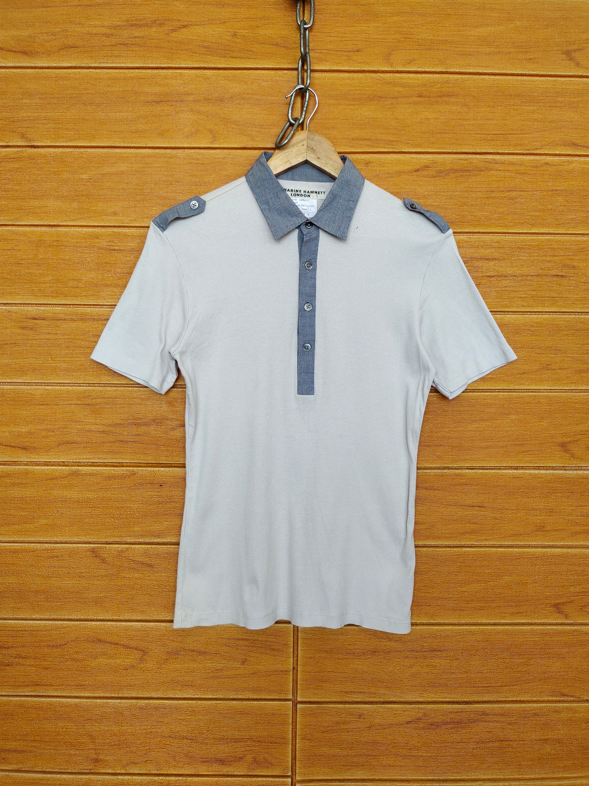 Vintage KATHARINE HAMNETT LONDON Stretchable Polo Shirt Vintage KATHARINE HAMNETT LONDON Stretchable Polo Shirt