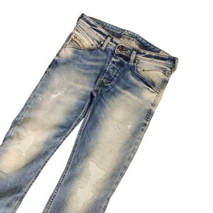 W30x29 Vintage Diesel Belther Regular Slim Tapered Denim Jeans Boro Distressed Oakley Ed Hardy True Religion Streetwear Y2k Waist 30