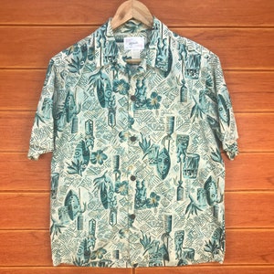 Vintage 70s 80s Tiki Hawaii Howie By Howen Ent Aloha Shirt / Aloha Wear Shirt / Rockabilly Shirt / Summer Shirt / Size S