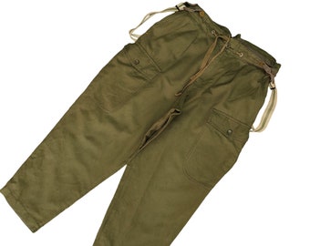 70s vintage Charter woolpoly buggy スラックス Bawi German Vintage 1960s Military Heavy Duty Cargo Pants