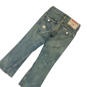 True Religion Flare Jeans: Frankie Big T, Distressed Boot Cut (W31