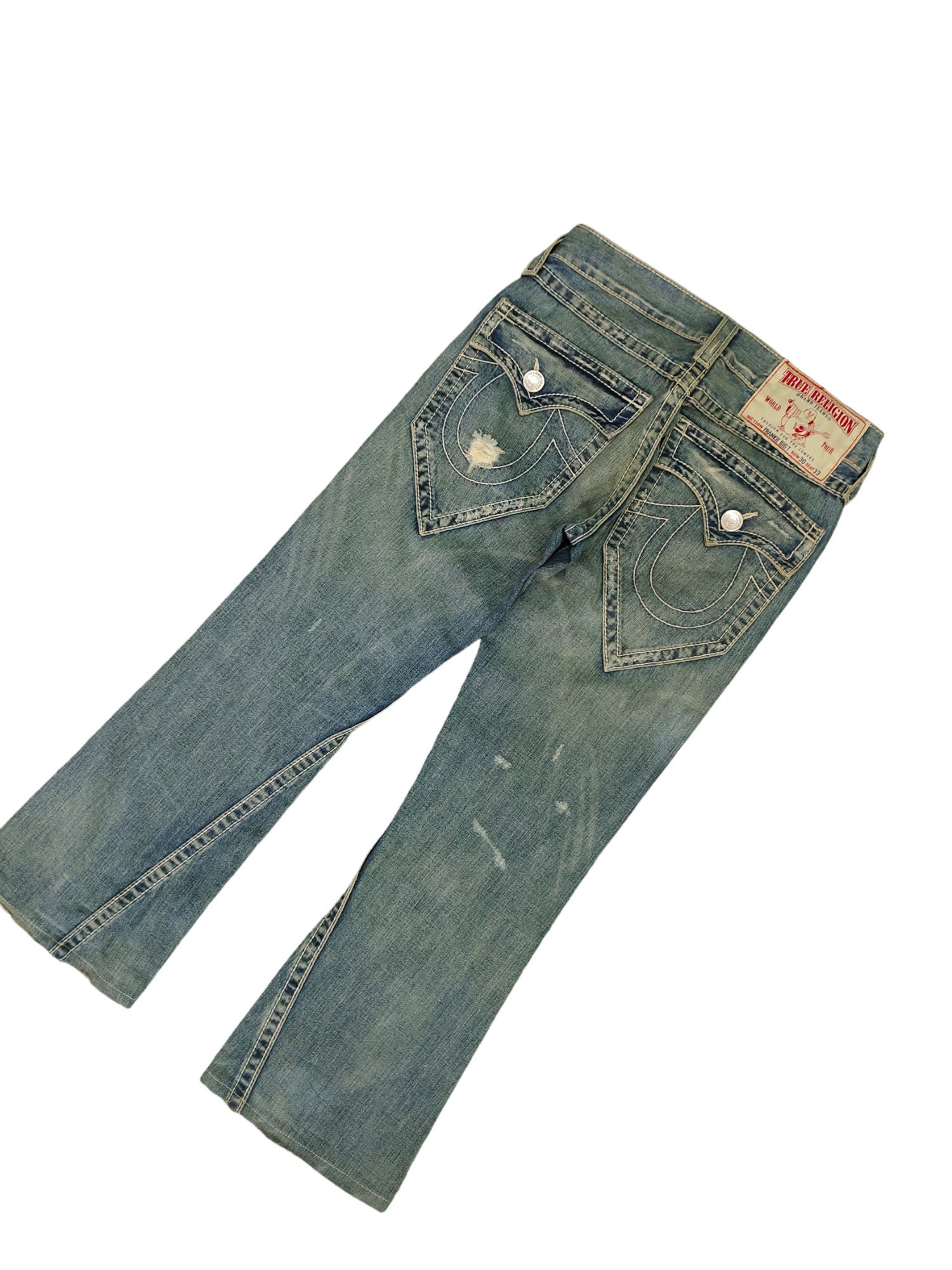 W31x28.5 Flare Jeans True Religion Frankie Big T Distress W31x28.5 Flare Jeans True Religion Frankie Big T Distress