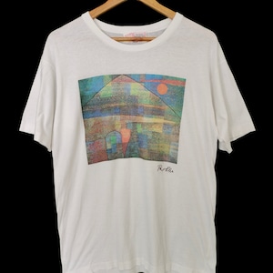 Vintage 80s Ad Parnassum 1933 Artwork By Paul Klee T-Shirt / Swiss-German artist / Senecio Art House Tokyo / Pablo Picasso / Size M