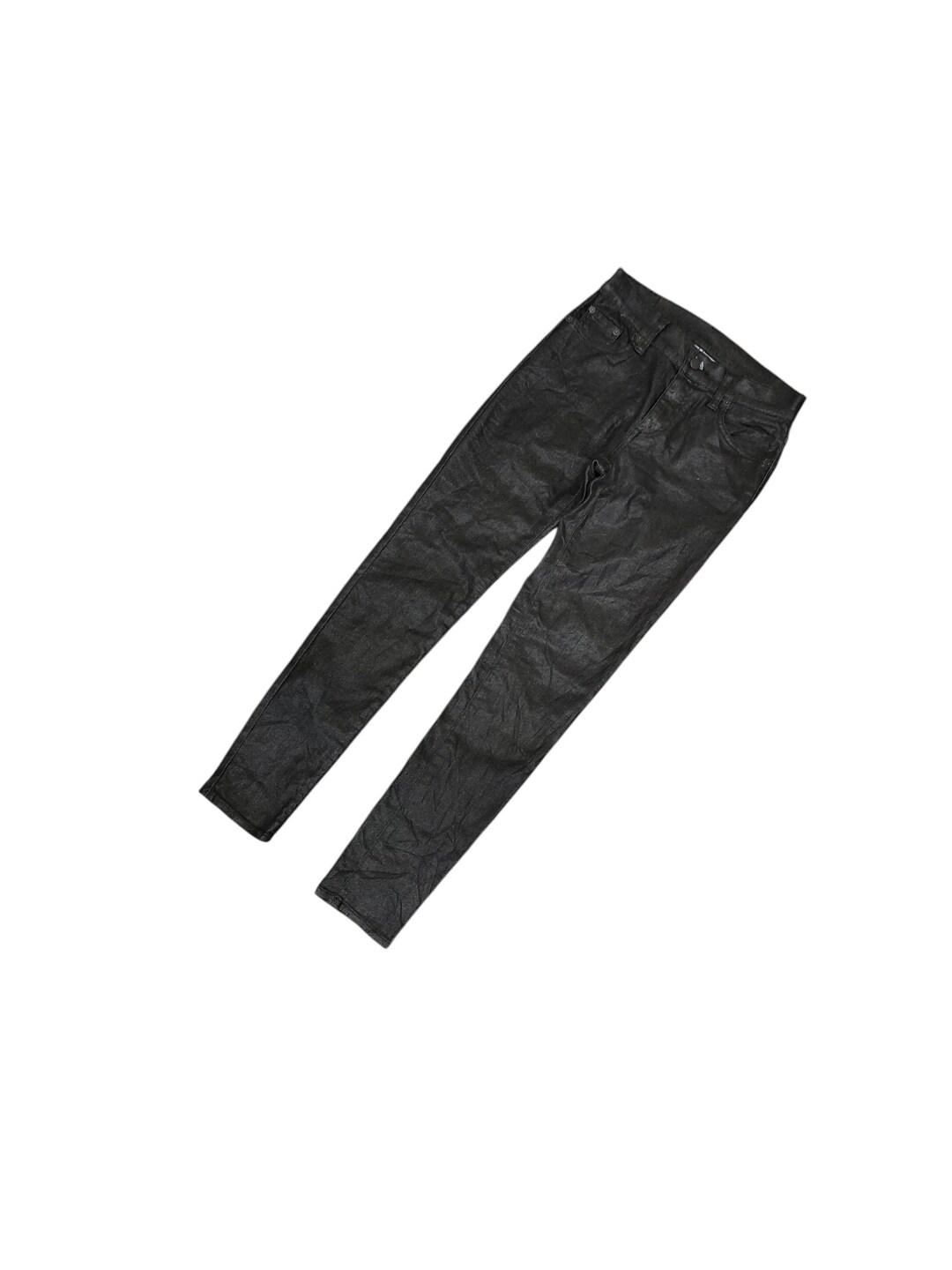 Vintage Hysteric Glamour Black Waxed Skinny Pants Women Waist 27 Vintage Hysteric Glamour Black Waxed Skinny Pants Women Waist 27