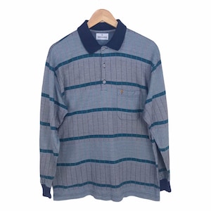 Vintage TRUSSARDI Made In Italy Striped Hbt Long sleeve Polo Shirt
