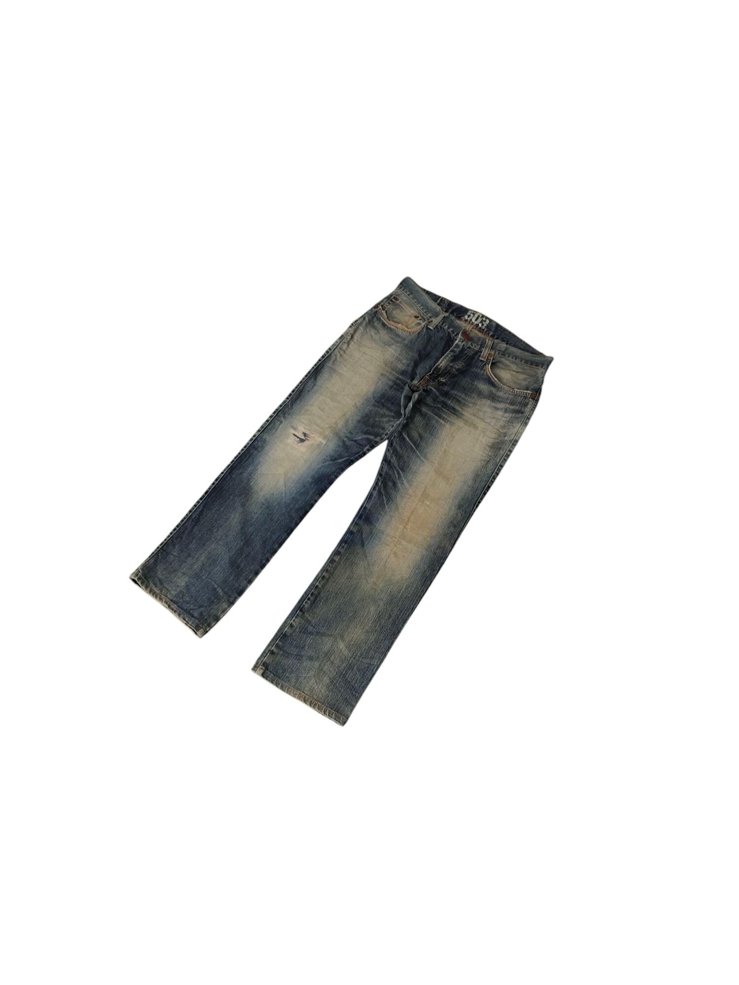 Vintage Edwin 503 Jeans: Distressed Faded Denim, Y2k Streetwear