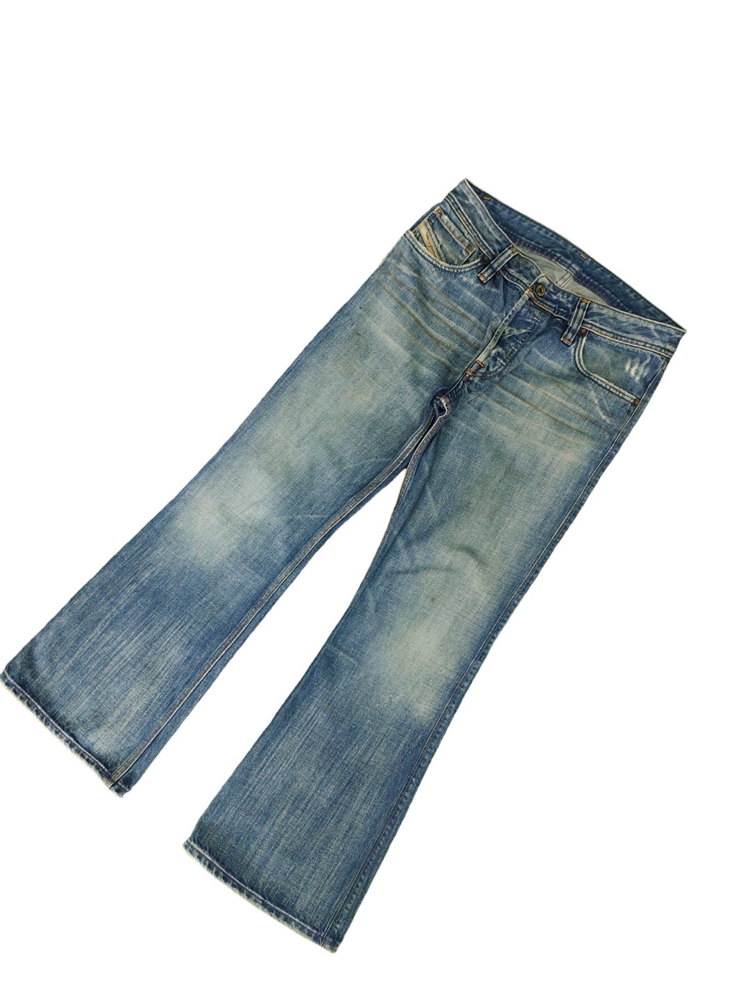 2005aw DIESEL damage flare boots cut パンツ 2005aw DIESEL damage