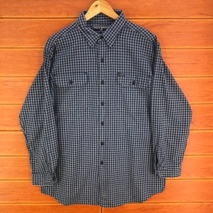 Vintage 90s POLO SPORT Sportman Ralph Lauren Check Button Up Shirt Size L