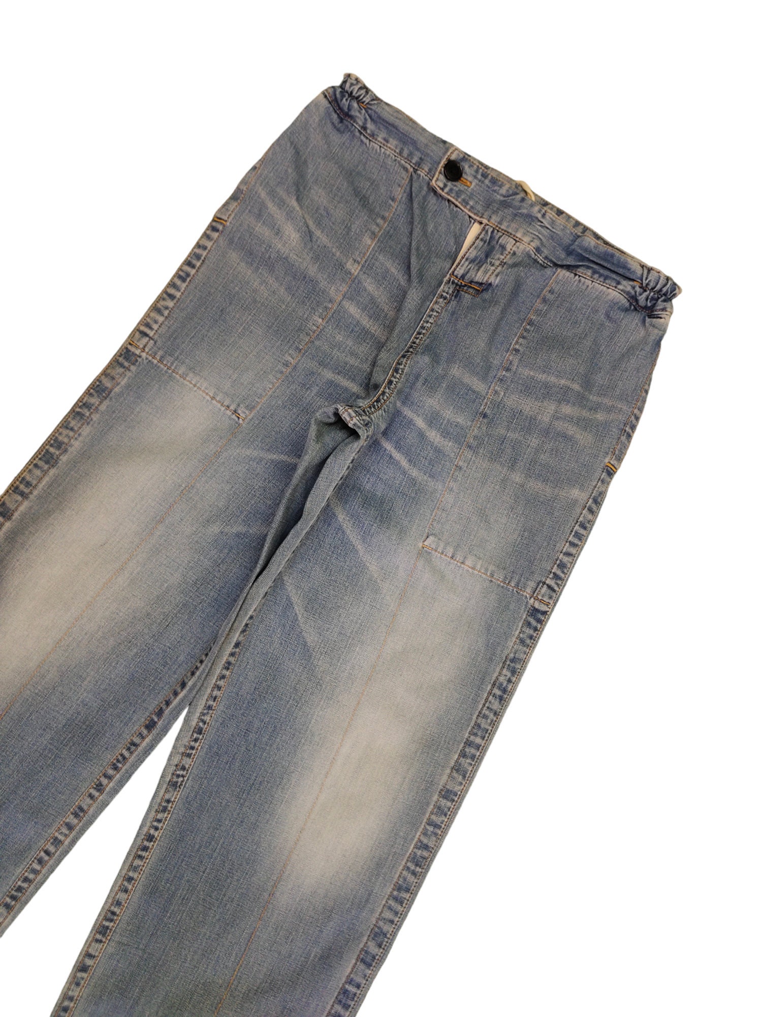 W30x31 Vintage 90s Blue Blue Japan Loose Wide Leg Denim