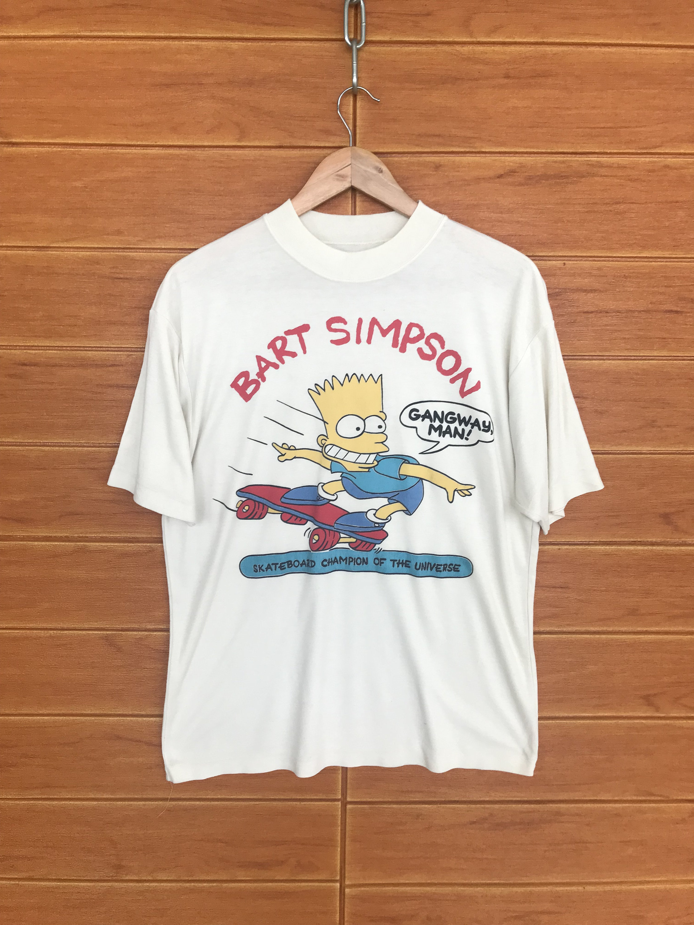 Vintage 80s BART SIMPSON Skateboard T 