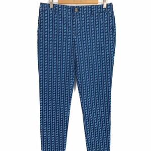 W32x28 Rare Vintage TOMMY HILFIGER Flower Striped Skinny stretchable Pants Waist 32 hip hop streetwear swag rap