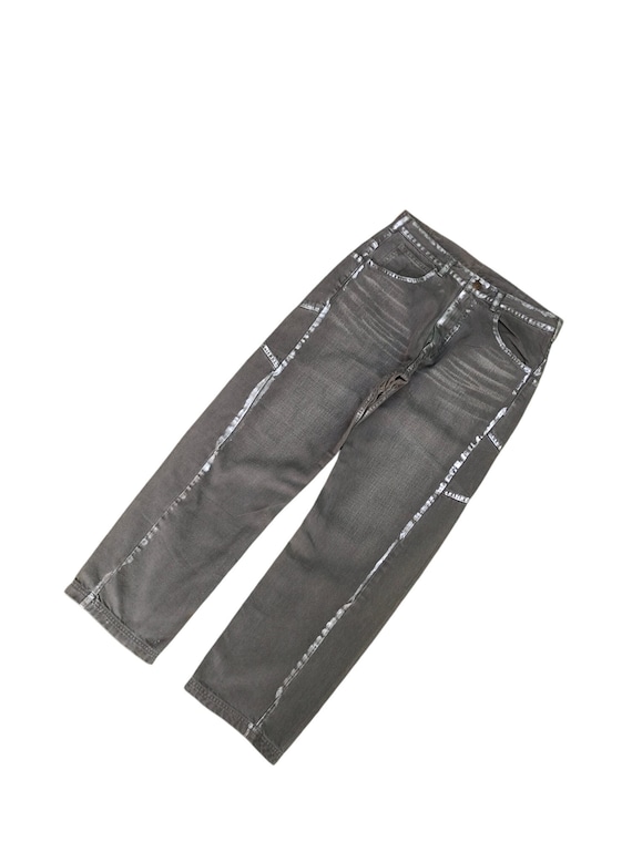W31x28.5 Crazy Vintage Y2k Ark Japan Painted Jnco Style Baggy 