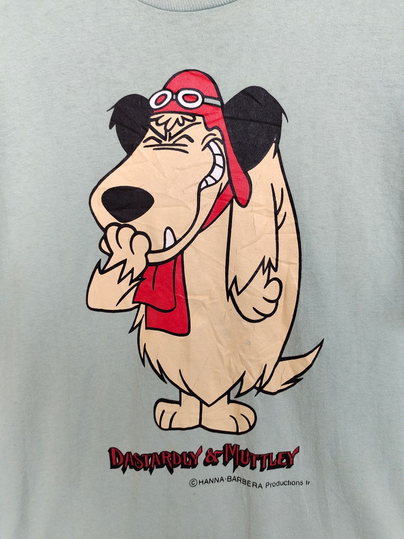 T-Shirt Uomo Muttley & Dick Dastardly – Linea Classic, 100% Cotone 185 Gr, Blu