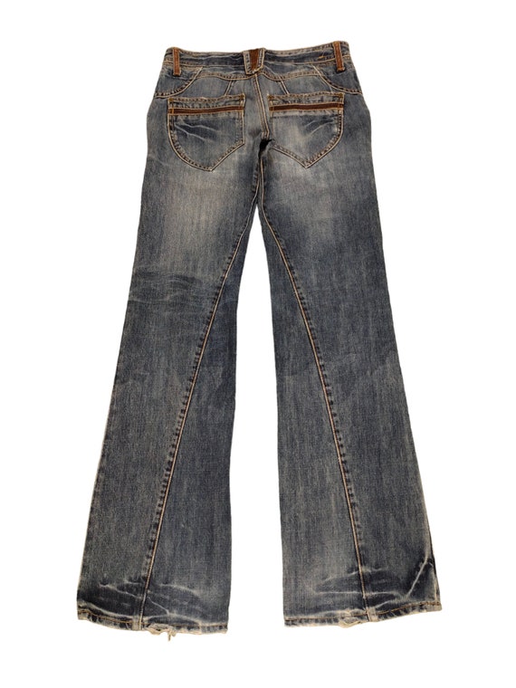 Vintage Michel Klein Flare Jeans: Distressed Y2K Bootcut (w30x33