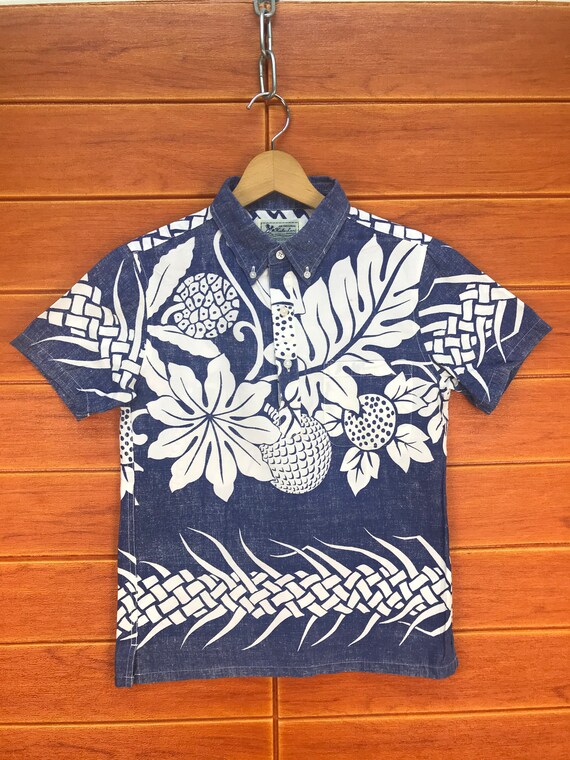 Vintage Hula Lani Hawaiian Shirt: Japanese Reverse Print Aloha