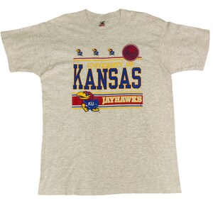 Vintage 90s University Kansas Jayhawks Ncaa T-Shirt Size XL