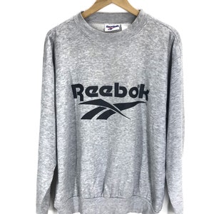 Vintage REEBOK Spell Out Big logo Sweatshirt Hip Hop Swag Streetwear Large Size