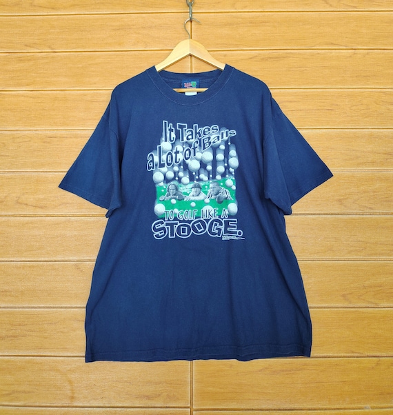 Vintage 90s the Three Stooges Golf Graphic Tee - Size XL - Etsy