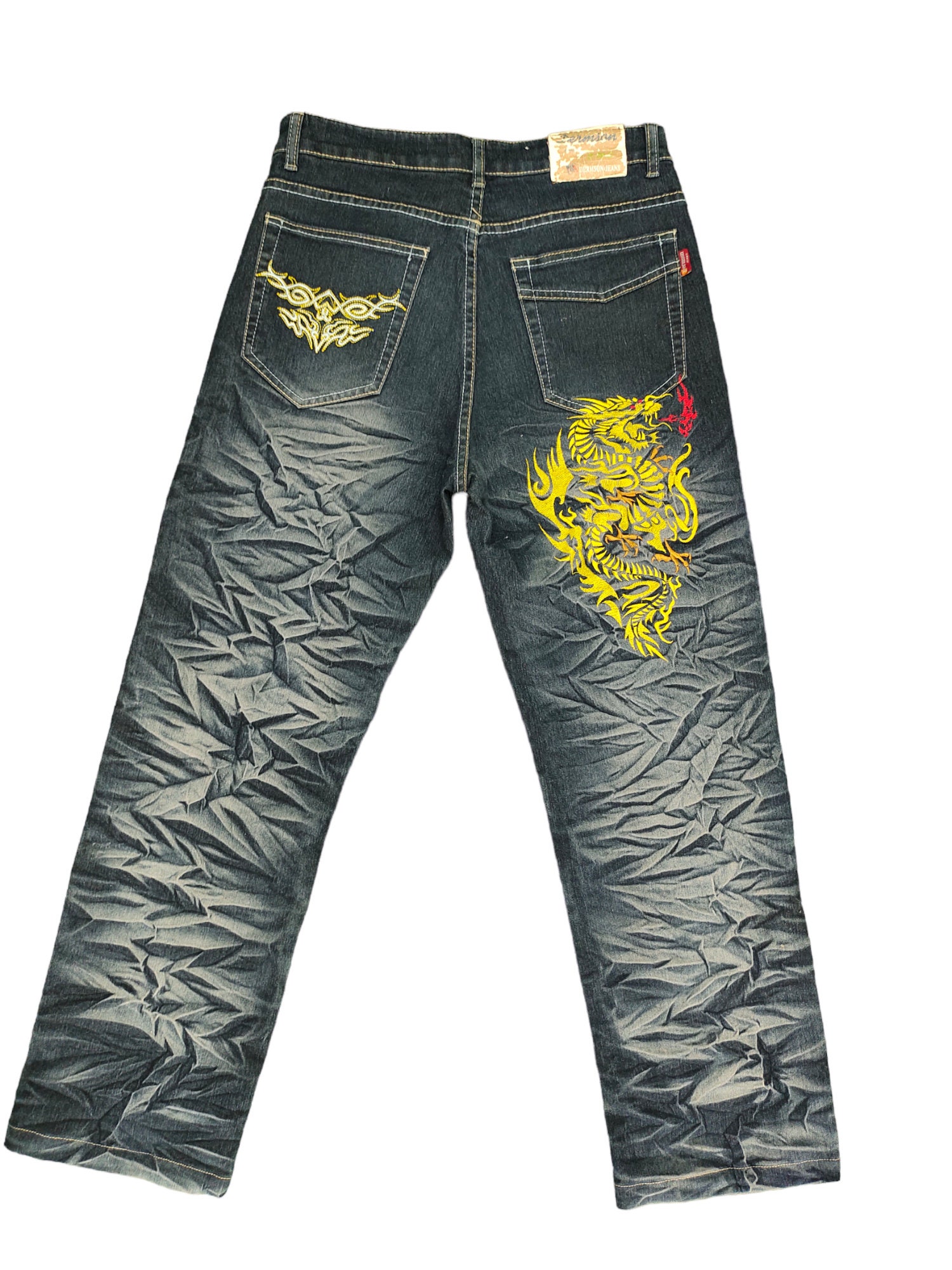 W30x28 Sukajan Jeans Dermson Dragon Embroidered Denim Jean