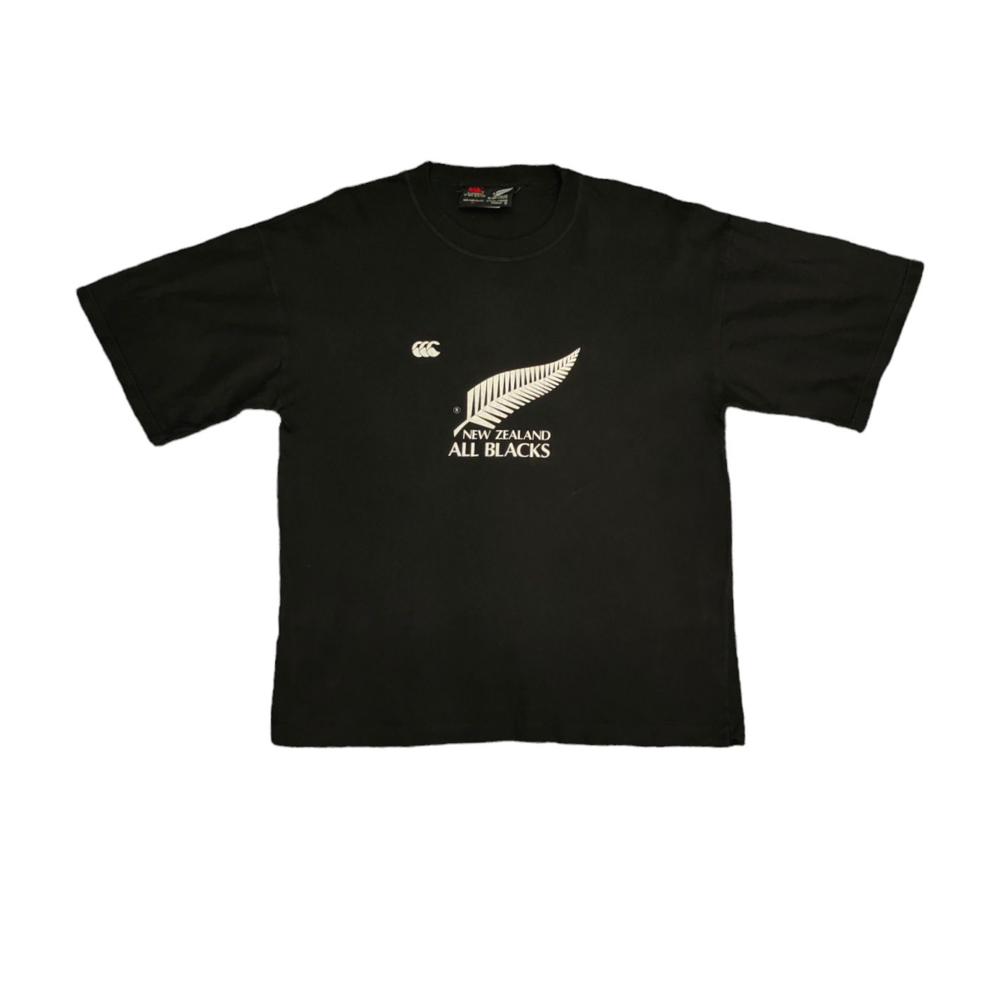 Canterbury ALL BLACKS 90s 半袖ラガーシャツ 刺繍ロゴ - メルカリ