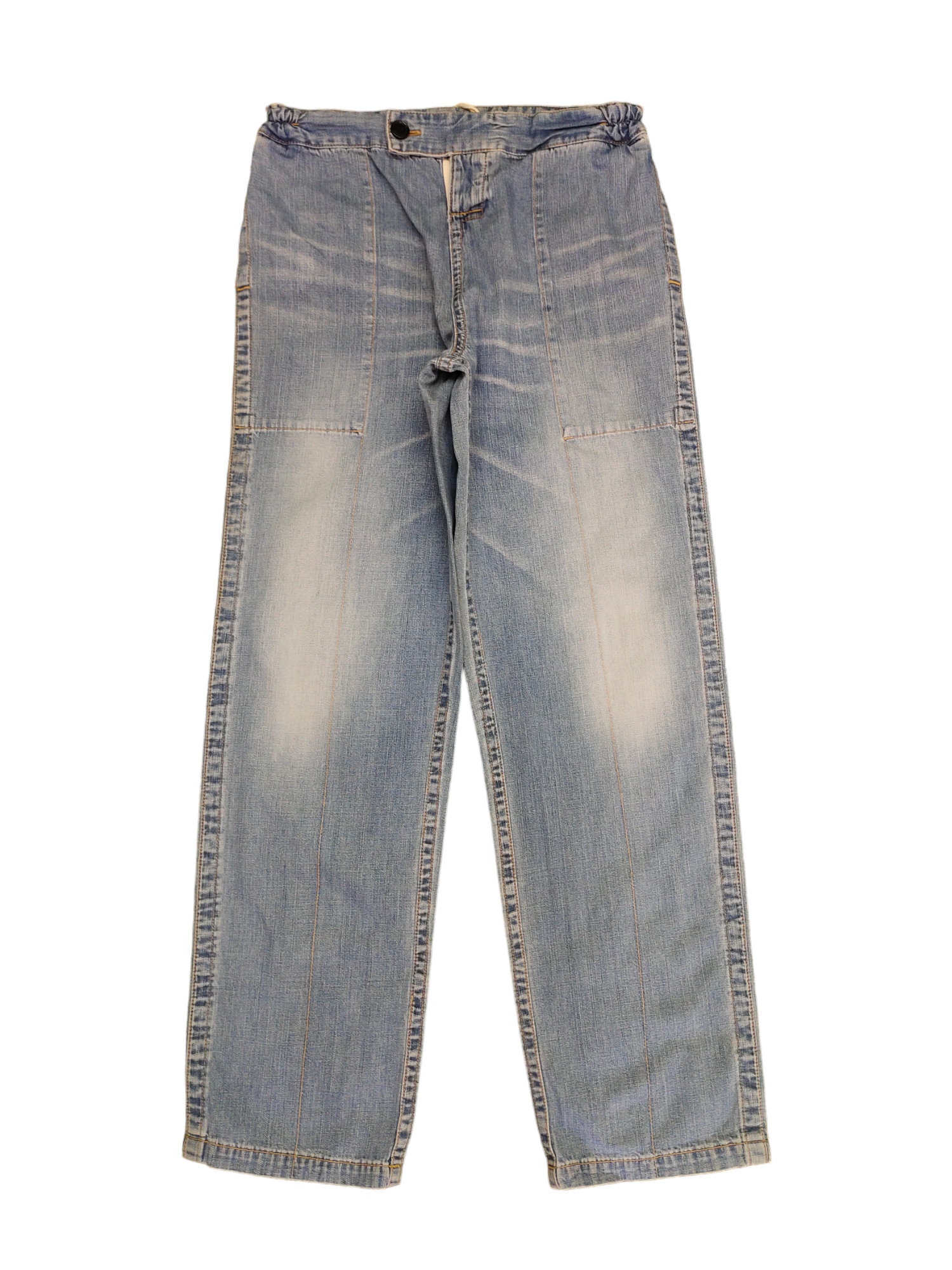 W30x31 Vintage 90s Blue Blue Japan Loose Wide Leg Denim