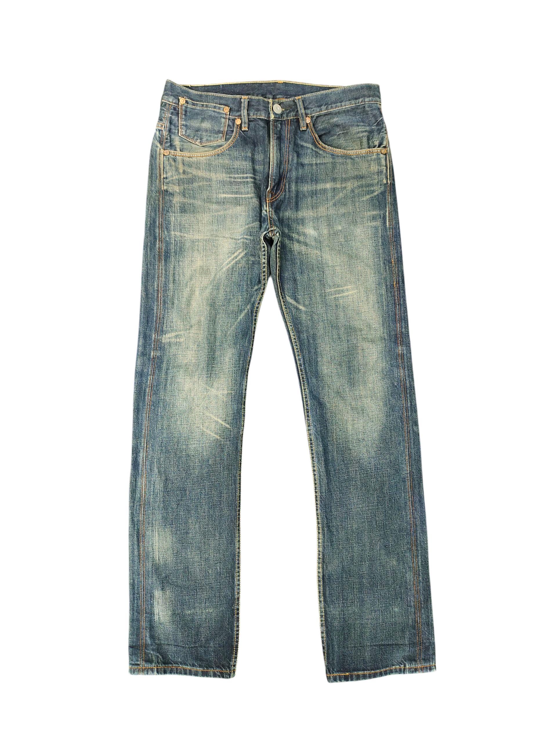 Vintage Y2K Levis 505 Faded Denim Jeans - Clawmark Distressed 