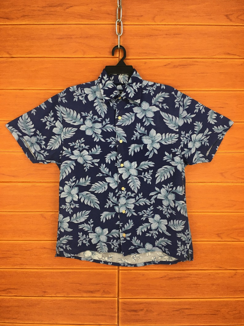 Vintage NAUTICA Hawaiian Shirt Aloha Wear Shirt Rockabilly Shirt