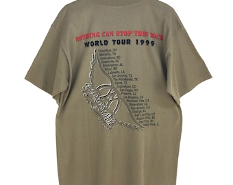 【送料関税無料】 ヴィンテージ T バンド 1999 ツアー ワールド AEROSMITH 年代 90 トップス