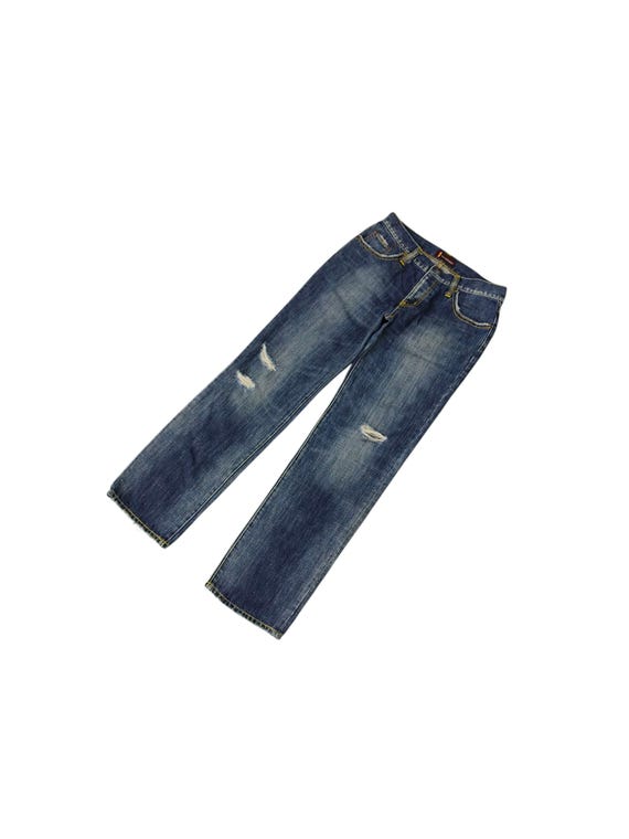 Vintage Town & Country Faded Denim Jeans: Y2K Streetwear (waist 32 