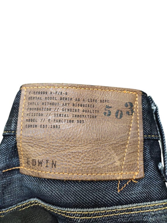 Vintage Edwin Function Distressed Denim Jeans Wai… - image 13