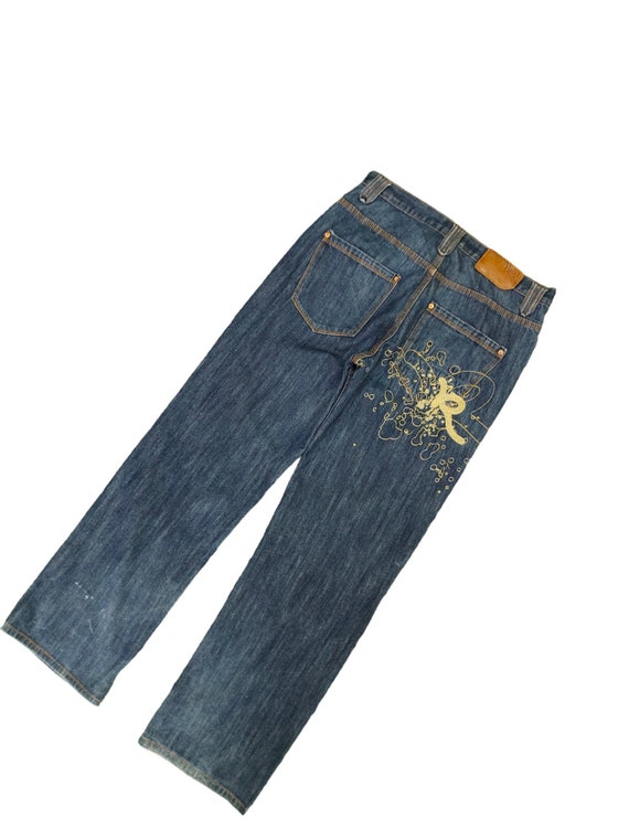【BAON】Marudi pocket embroidered brushed wide denim pants 2000S MUKAWEAR 8-POCKET EMBROIDERED DENIM BAGGY PANTS