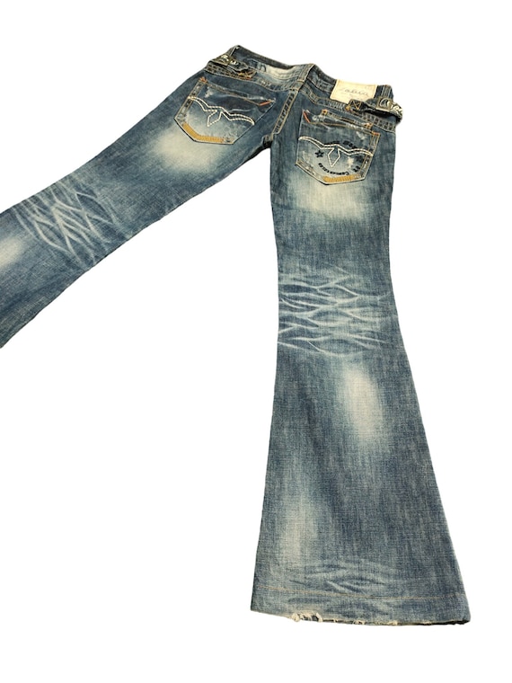 Vintage Lolita Flare Jeans, Clawmark Distressed Denim (w27x31) - Etsy Vintage Lolita Flare Jeans, Clawmark Distressed Denim (w27x31) - Etsy