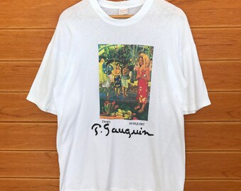 ヴィンテージ90年代 ポール・ゴーギャン タヒチ アートTシャツ 