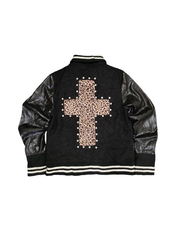 Vintage Hell Cat Punk Jacket: Leopard Cross Studded Seditionaries