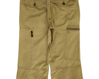 Japanese Brand 291295 Homme Cargo Pants Leg Zipper Men's