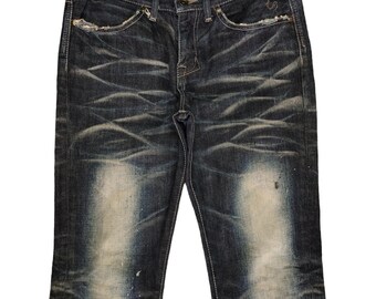 パンツ Japanese label Y2K CIVARIZE resin paint W30x26.5 Civarize Japan Distress Faded Denim Jeans
