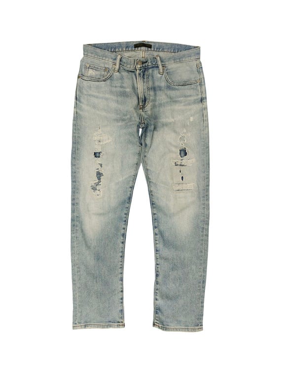 Vintage Y2K Uniqlo Faded Denim Jeans, Distressed, Waist 32 - Etsy