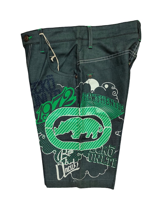 Vintage Ecko Unltd Graffiti Print Denim Shorts - Size 29 - Etsy