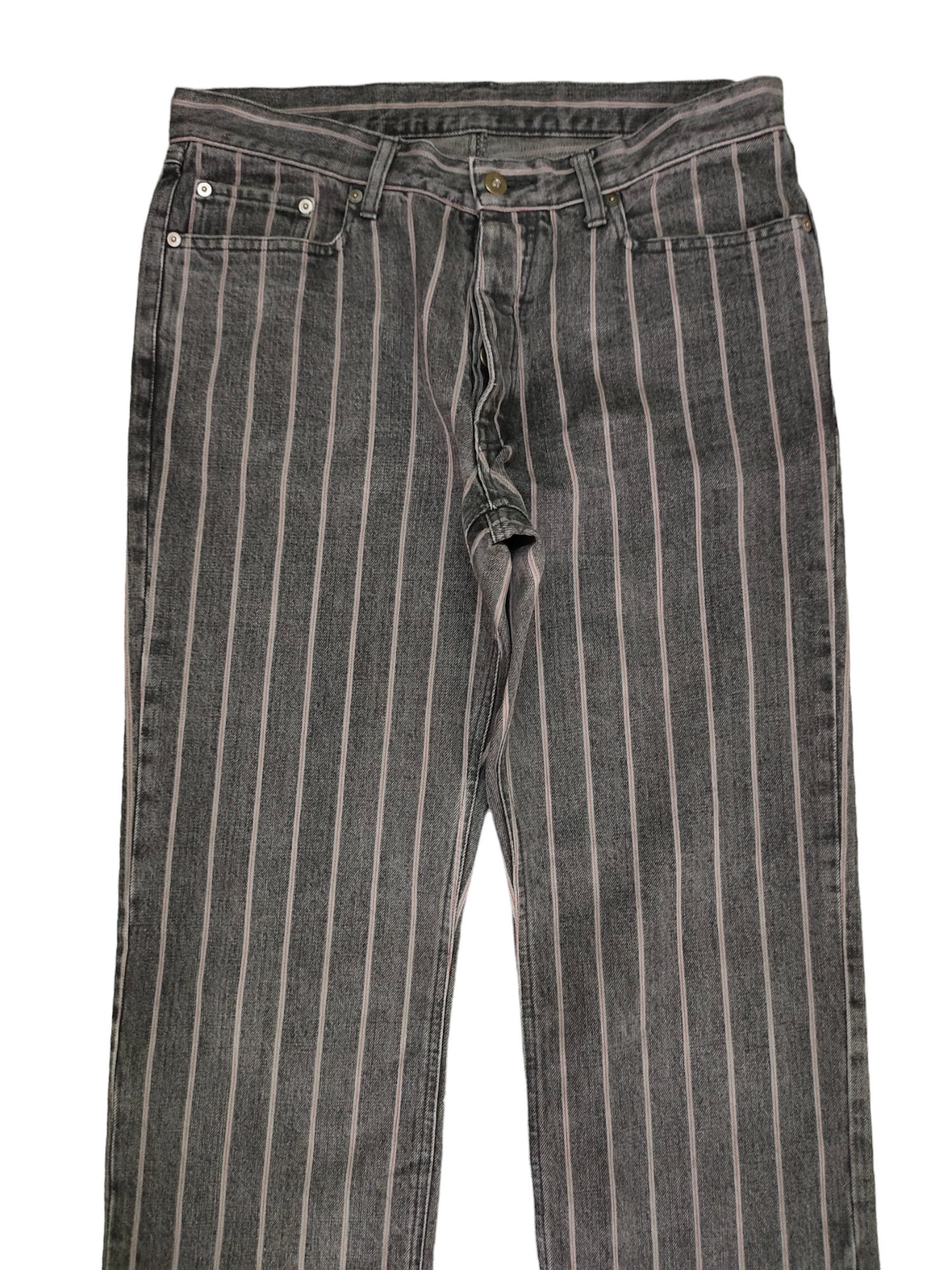 Vintage Comme Ca Du Mode Striped Selvedge Jeans - Waist 32 - Etsy