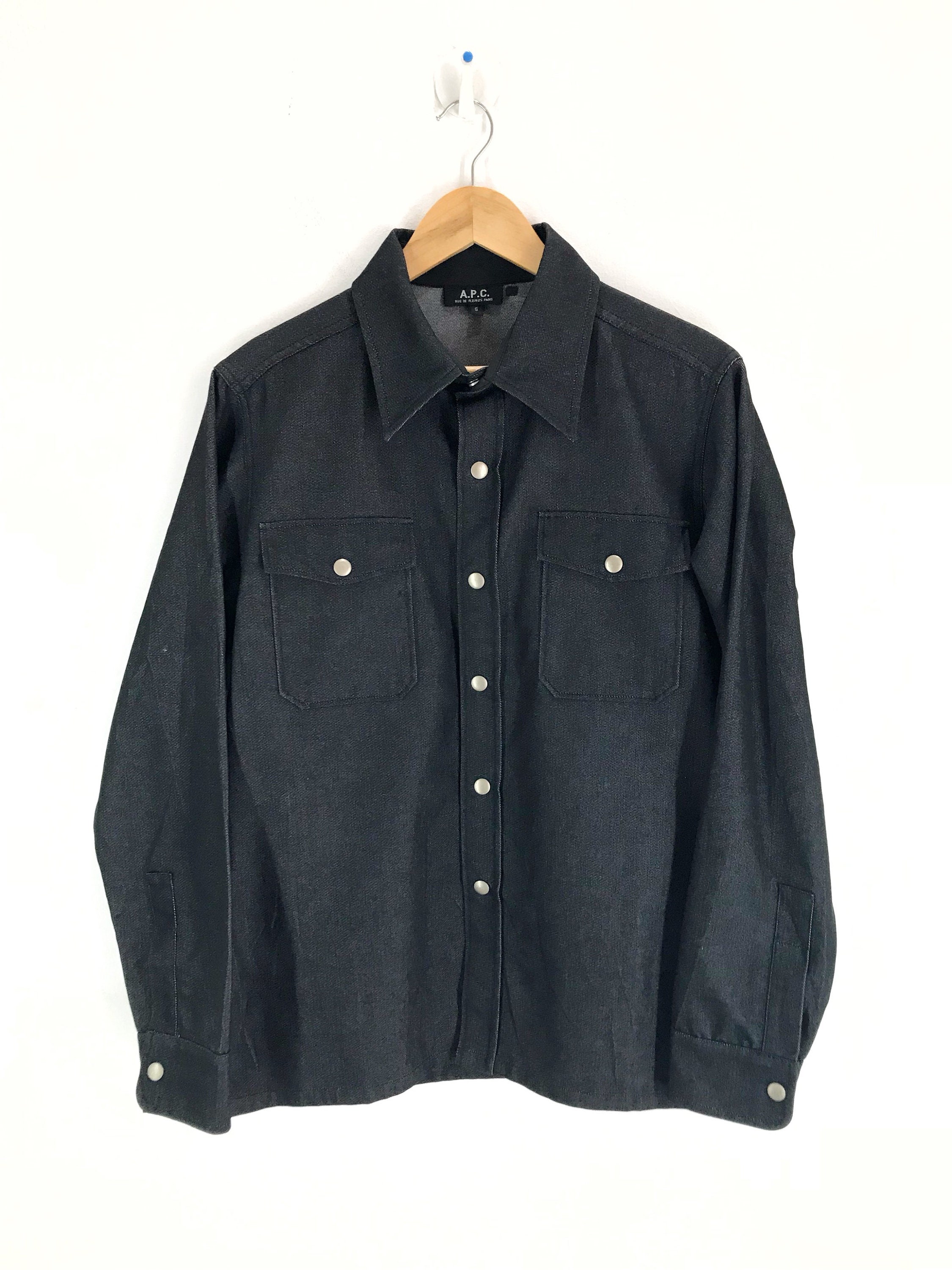 Vintage APC Denim Shirt - Made in Japan Snap Button - Medium - Etsy
