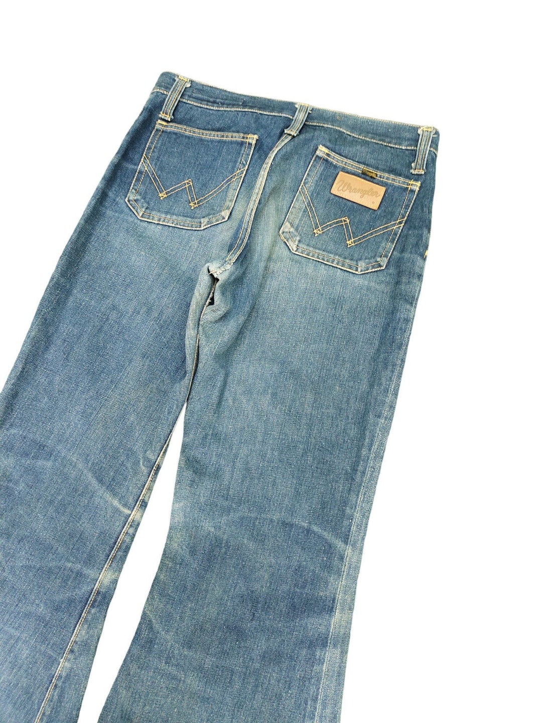 W30x26.5 Flare Jeans 80s 90s Wrangler Denim Boot Cut Bell Bottom