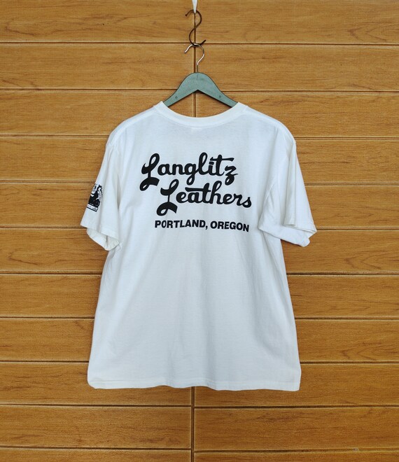 Vintage 90s Langlitz Leather 50th Anniversary T-shirt, Made in USA