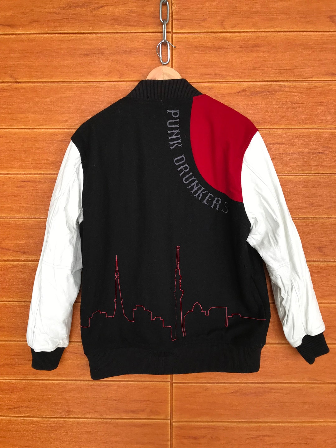 Vintage Punk Drunkers Varsity Jacket / Nice Design / Streetwear  display picture 1