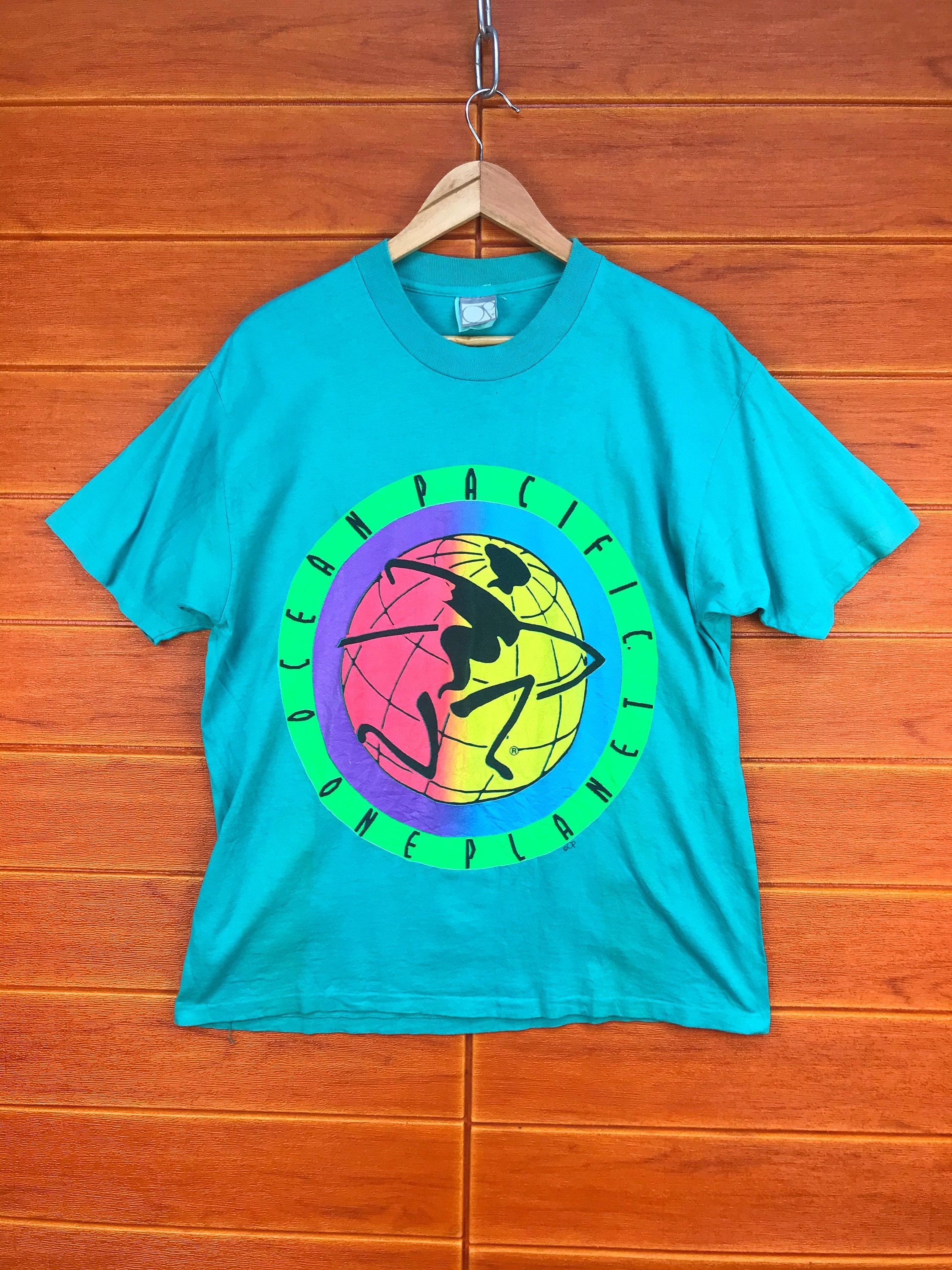 Vintage 90s OP OCEAN PACIFIC One Planet T-shirt / Surfing T