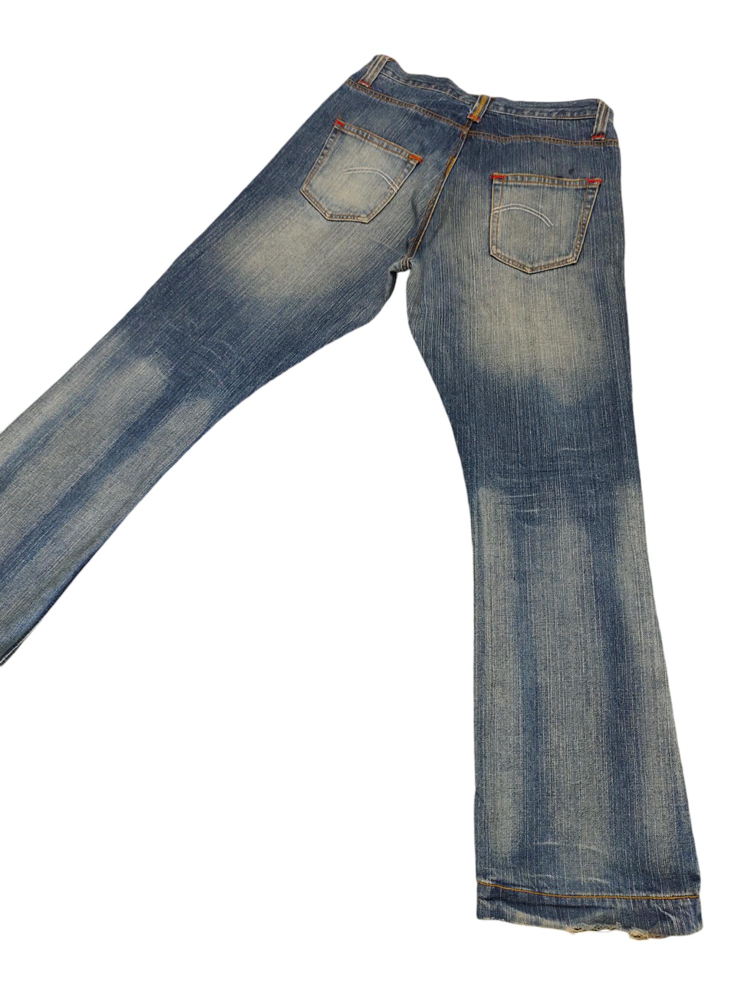 Vintage Flare Jeans W32: Distressed Y2K Bootcut Denim - Etsy