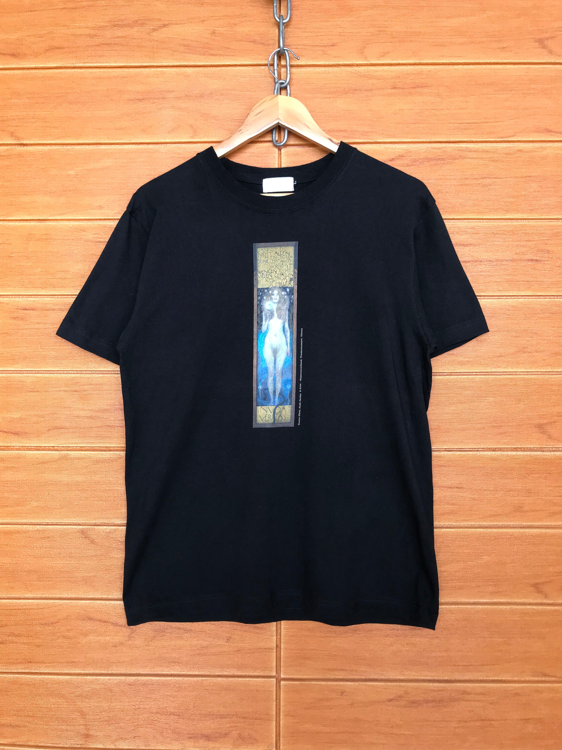 ヴィンテージ グスタフ・クリムト「Nuda Veritas」Tシャツ、アート絵画 
