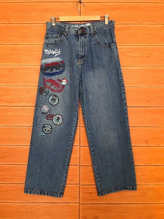W29x28 Vintage 90s Ecko Unltd Baggy Denim Jeans Tupac W29x28 Vintage 90s Ecko Unltd Baggy Denim Jeans Tupac