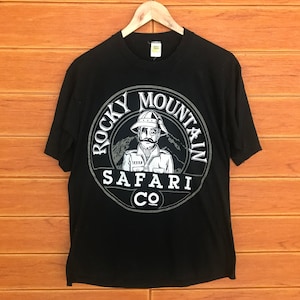 Maglietta vintage anni '80 Rocky Mountain Safari Co / Parco nazionale Rocky Mountain / Safari naturalistico / Taglia L