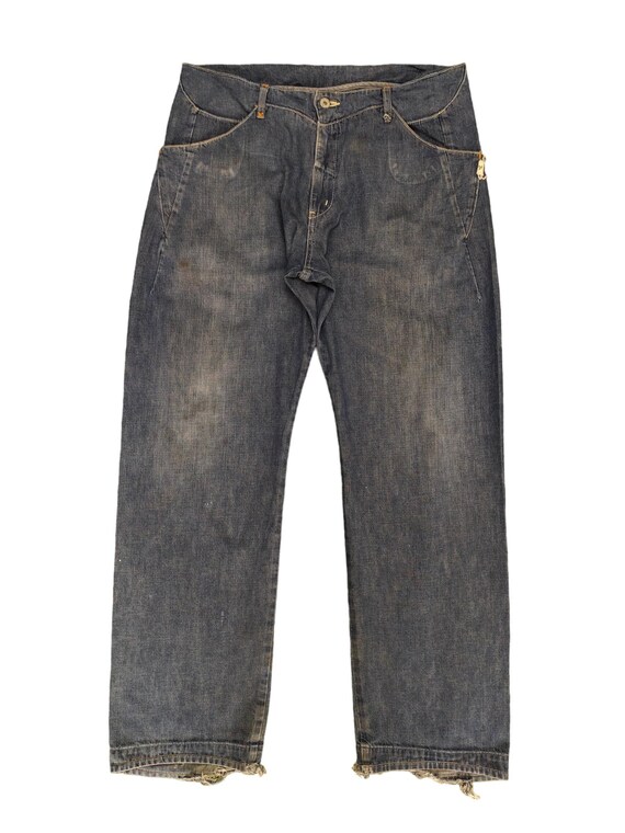 W36x32.5 Loose Jeans Real Mad Hectic Japan Denim Wide Leg W36x32.5 Loose Jeans Real Mad Hectic Japan Denim Wide Leg