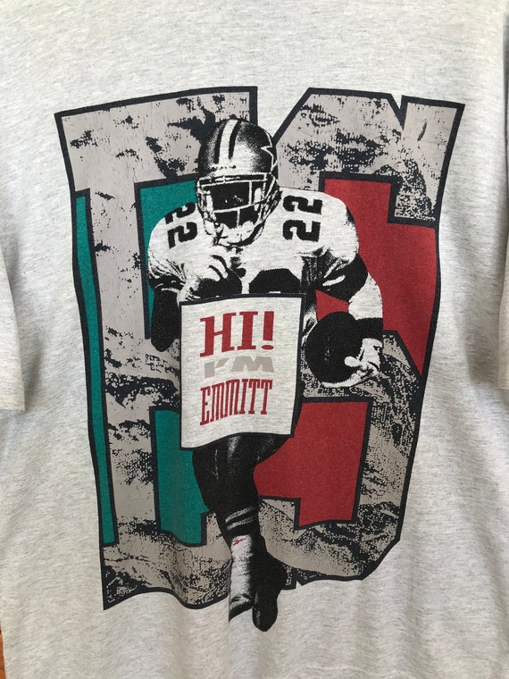 Vintage 90s Reebok Emmitt Smith NFL T-Shirt / Mirror … - Gem